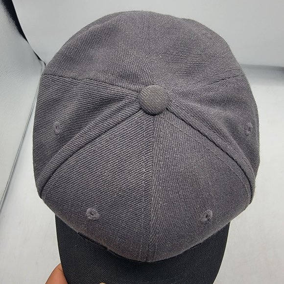 RVCA Mid Fit Gray Hat Adjustable Camo Brim Casual Outdoors Work Wear - Picture 6 of 9